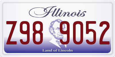 IL license plate Z989052