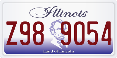 IL license plate Z989054