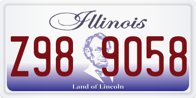 IL license plate Z989058