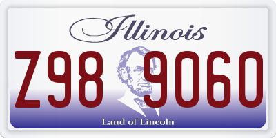 IL license plate Z989060