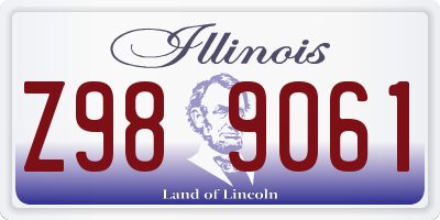 IL license plate Z989061