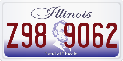 IL license plate Z989062