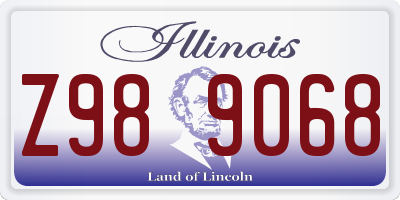 IL license plate Z989068