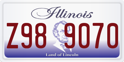 IL license plate Z989070