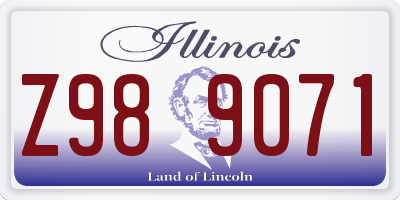 IL license plate Z989071