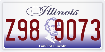 IL license plate Z989073