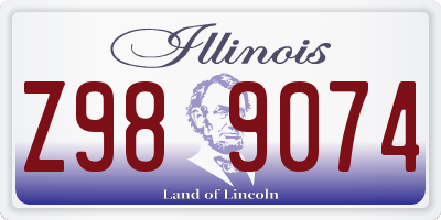 IL license plate Z989074