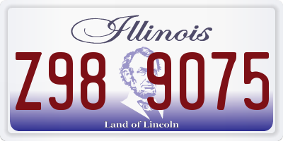 IL license plate Z989075