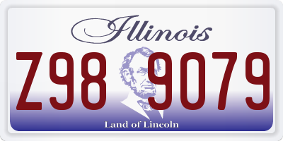 IL license plate Z989079