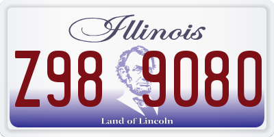 IL license plate Z989080