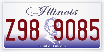 IL license plate Z989085