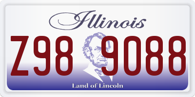 IL license plate Z989088