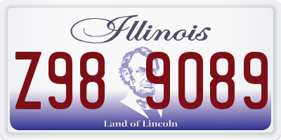 IL license plate Z989089