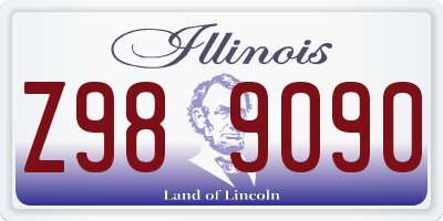 IL license plate Z989090