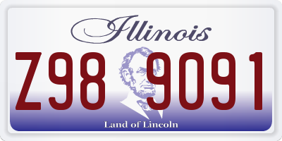 IL license plate Z989091