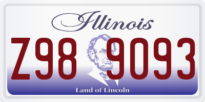 IL license plate Z989093