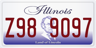 IL license plate Z989097