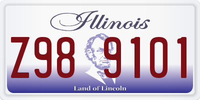 IL license plate Z989101