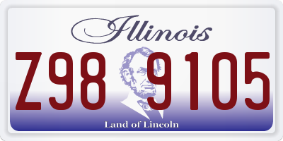 IL license plate Z989105