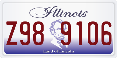 IL license plate Z989106