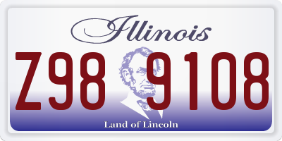 IL license plate Z989108