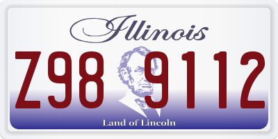 IL license plate Z989112