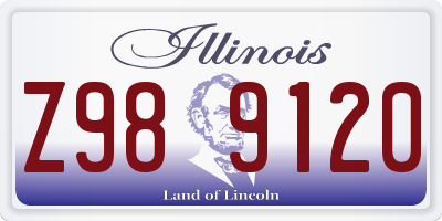 IL license plate Z989120