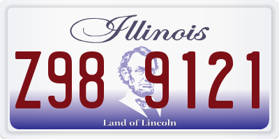 IL license plate Z989121