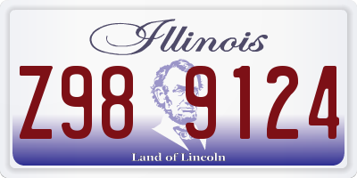 IL license plate Z989124