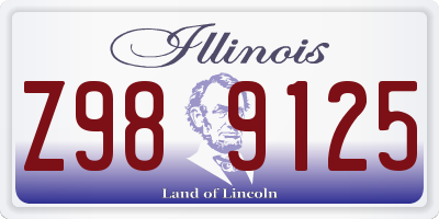 IL license plate Z989125