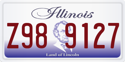 IL license plate Z989127