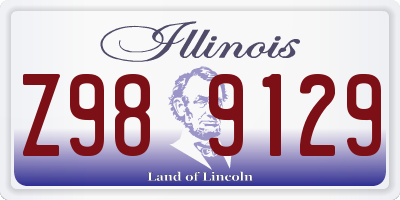 IL license plate Z989129