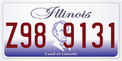 IL license plate Z989131