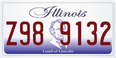 IL license plate Z989132