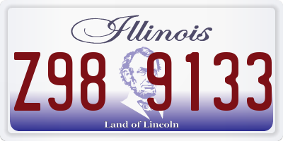 IL license plate Z989133