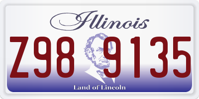 IL license plate Z989135