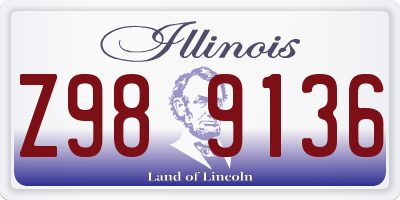 IL license plate Z989136