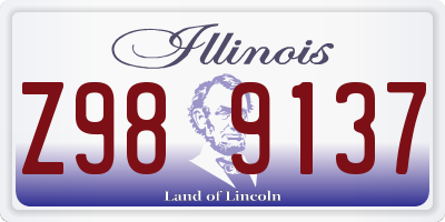 IL license plate Z989137