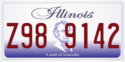 IL license plate Z989142