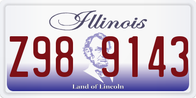 IL license plate Z989143