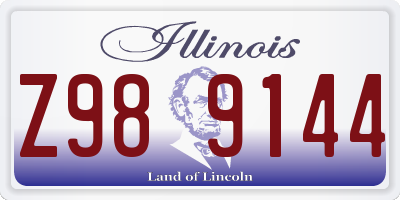 IL license plate Z989144