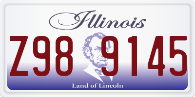 IL license plate Z989145