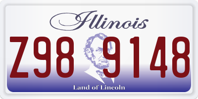 IL license plate Z989148