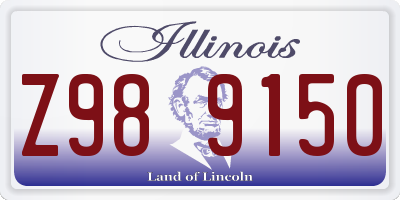 IL license plate Z989150