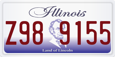 IL license plate Z989155