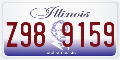 IL license plate Z989159