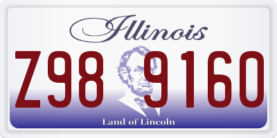 IL license plate Z989160