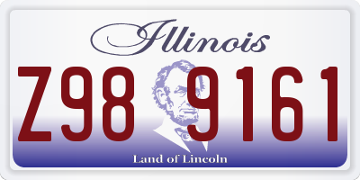 IL license plate Z989161