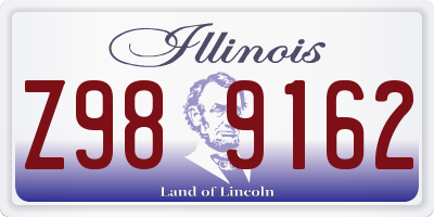 IL license plate Z989162