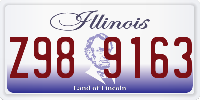 IL license plate Z989163